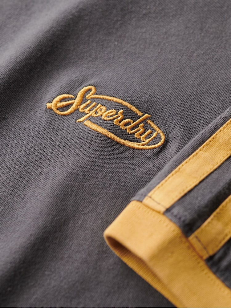 Superdry Graphite Black 100% Cotton Essential Logo Retro T-Shirt - Image 5 of 5