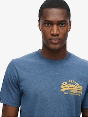 Superdry Navy Marl Classic VL Graphic T-Shirt - Image 3 of 5