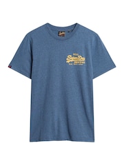 Superdry Navy Marl Classic VL Graphic T-Shirt - Image 4 of 5