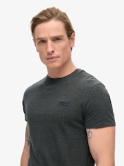 Superdry Olive Navy Vintage Embroidered 100% Cotton T-Shirt - Image 3 of 5