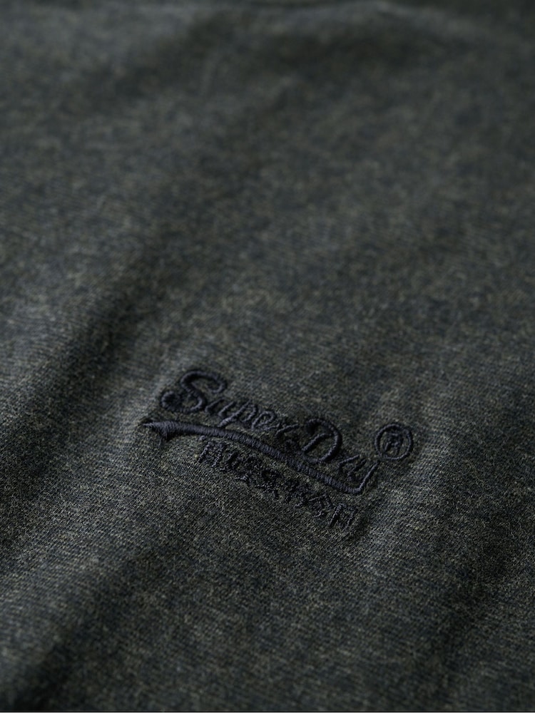 Superdry Olive Navy Vintage Embroidered 100% Cotton T-Shirt - Image 5 of 5