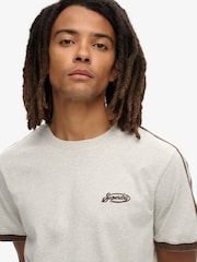 Superdry Lightning Grey 100% Cotton Essential Logo Retro T-Shirt - Image 3 of 6