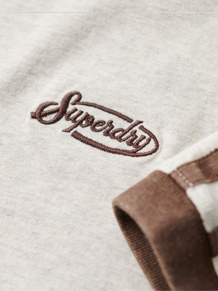 Superdry Lightning Grey 100% Cotton Essential Logo Retro T-Shirt - Image 5 of 6
