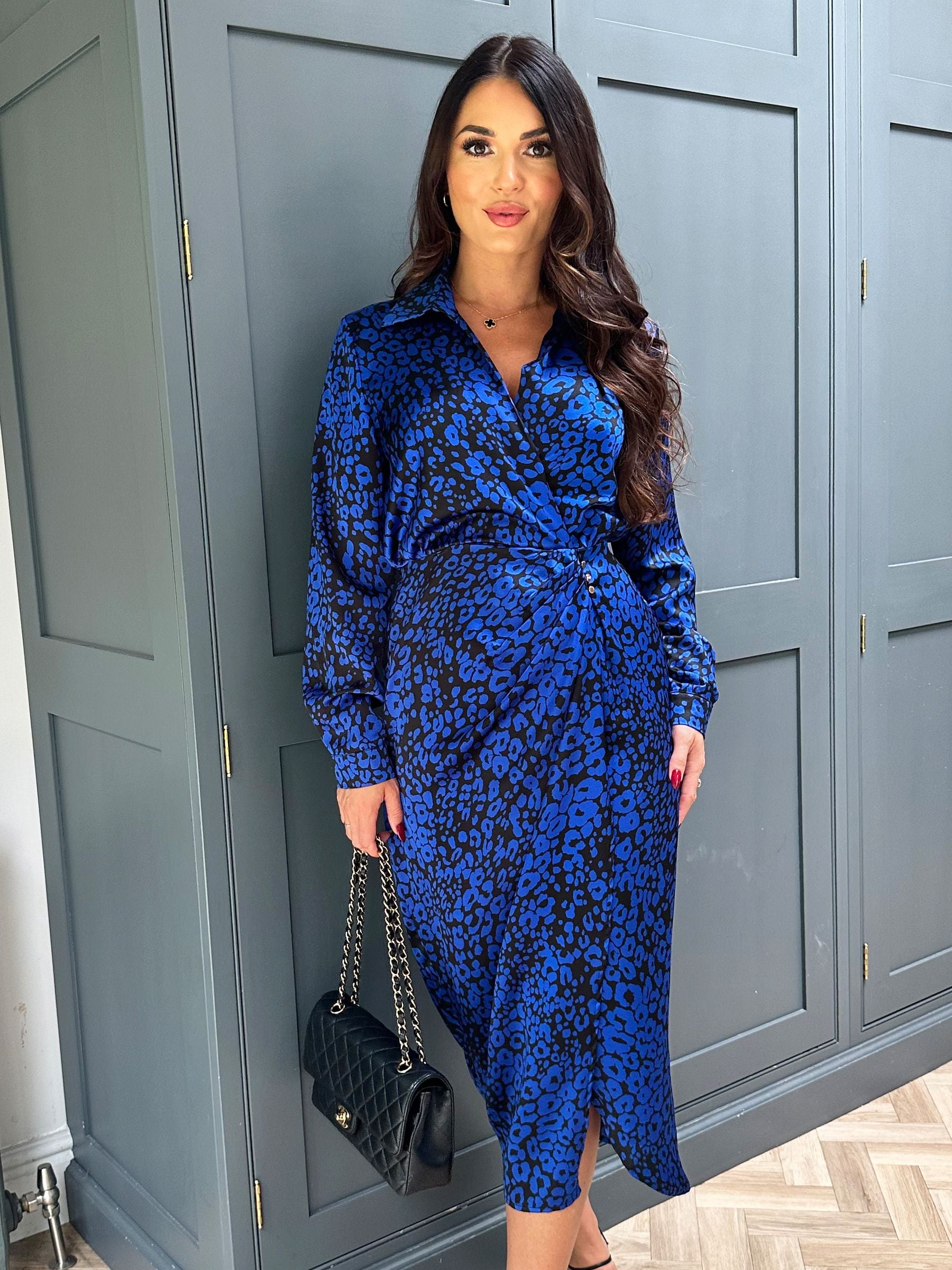 blue leopard print wrap dress Blue Leopard Skin Wrap Dress Blue Leopard Print Wrap Dress Store