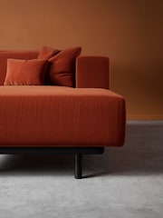 Swoon Burnt Orange Epsom Easy Velvet Right Hand Corner Sofa - Image 4 of 7