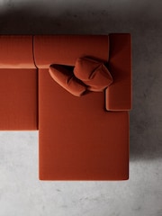 Swoon Burnt Orange Epsom Easy Velvet Right Hand Corner Sofa - Image 6 of 7