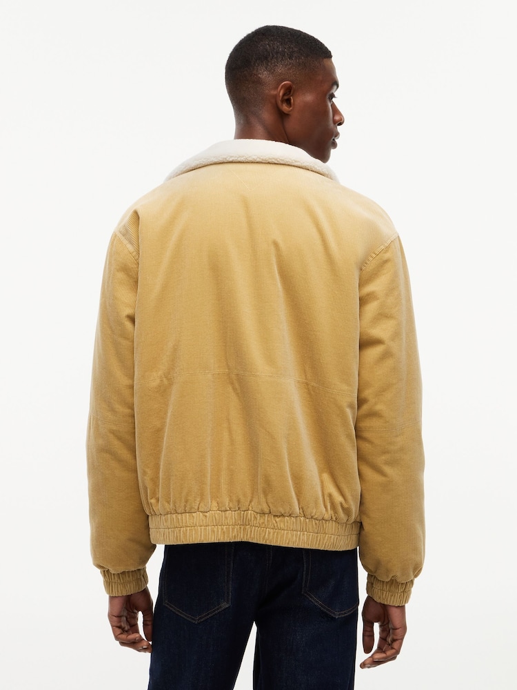 Tommy Jeans Yellow Washed Corduroy Zip-Thru Jacket - Image 2 of 6 Tommy Jeans Yellow Washed Corduroy Zip-Thru Jacket - Image 2 of 6