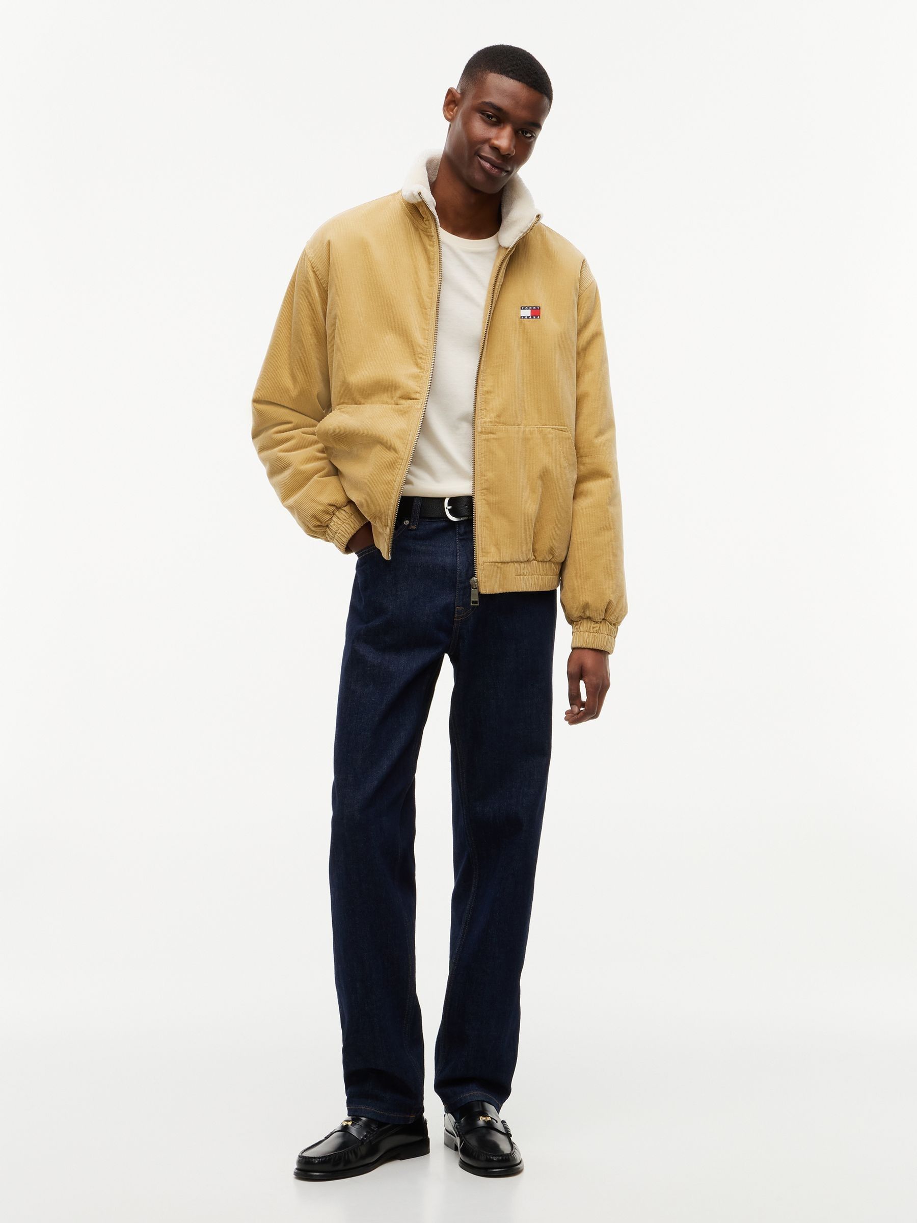 Buy Tommy Jeans Yellow Washed Corduroy Zip-Thru Jacket from Next USA