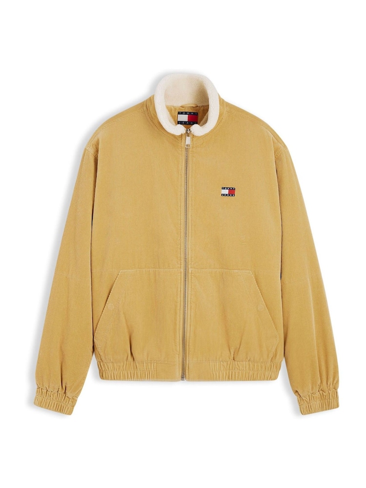 Tommy Jeans Yellow Washed Corduroy Zip-Thru Jacket - Image 6 of 6 Tommy Jeans Yellow Washed Corduroy Zip-Thru Jacket - Image 6 of 6