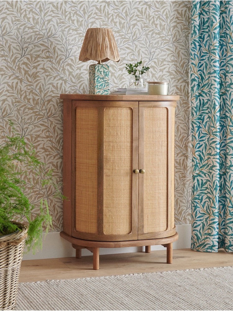 Clarke and Clarke Cane and Mango Wood Aspley Highboard - Image 1 of 7