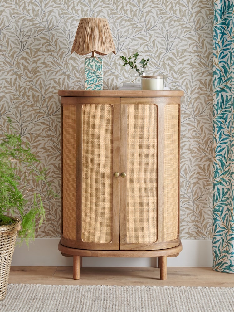 Clarke and Clarke Cane and Mango Wood Aspley Highboard - Image 2 of 7