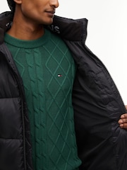Tommy Jeans Black Relaxed Down Hooded Puffer Jacket - Image 5 of 7