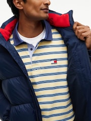Tommy Jeans Blue Relaxed Down Hooded Puffer Jacket - Image 5 of 7