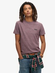 Superdry Port Grey Vintage Embroidered 100% Cotton T-Shirt - Image 1 of 5