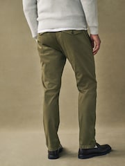 Khakigrün - Premium Gewaschene Stretch Chinos Hose in schmaler Passform​​​​​​​ - Bild 5 von 12