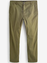 Khakigrün - Premium Gewaschene Stretch Chinos Hose in schmaler Passform​​​​​​​ - Bild 9 von 12