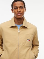 Tommy Jeans Brown Peached Twill Harrington Jacket - Image 4 of 6