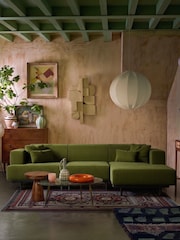 Swoon Fern Epsom Easy Velvet Right Hand Corner Sofa - Image 1 of 7