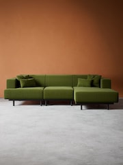 Swoon Fern Epsom Easy Velvet Right Hand Corner Sofa - Image 2 of 7