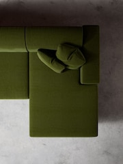 Swoon Fern Epsom Easy Velvet Right Hand Corner Sofa - Image 6 of 7