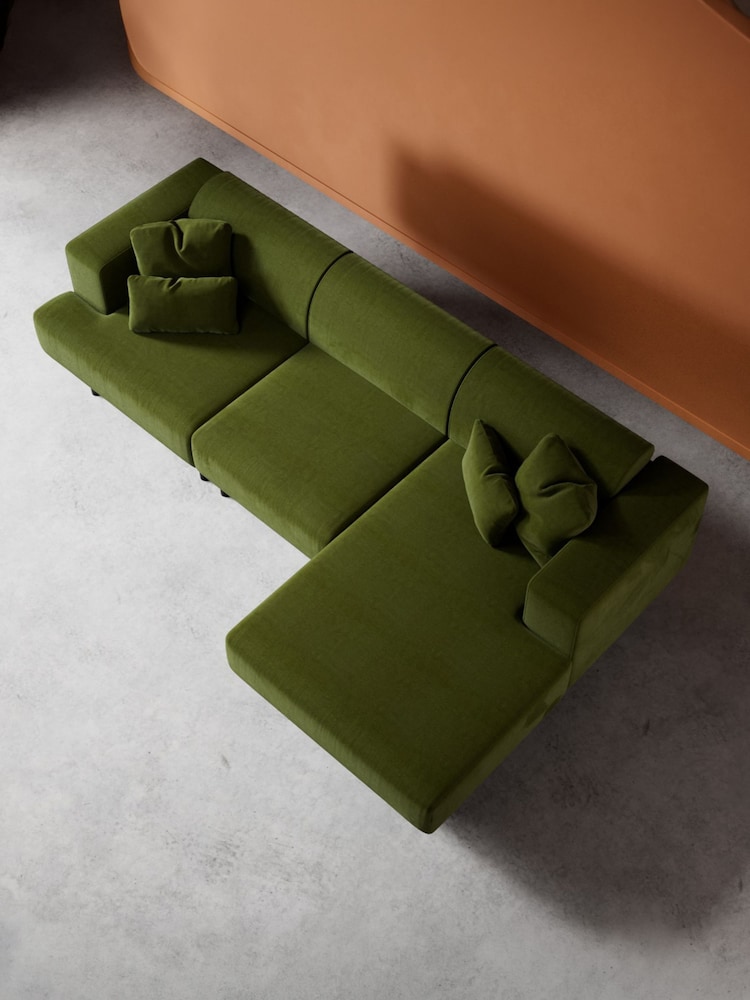 Swoon Fern Epsom Easy Velvet Right Hand Corner Sofa - Image 7 of 7 Swoon Fern Epsom Easy Velvet Right Hand Corner Sofa - Image 7 of 7