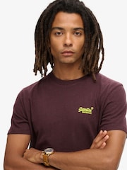 Superdry Port Marl Vintage Embroidered 100% Cotton T-Shirt - Image 3 of 5