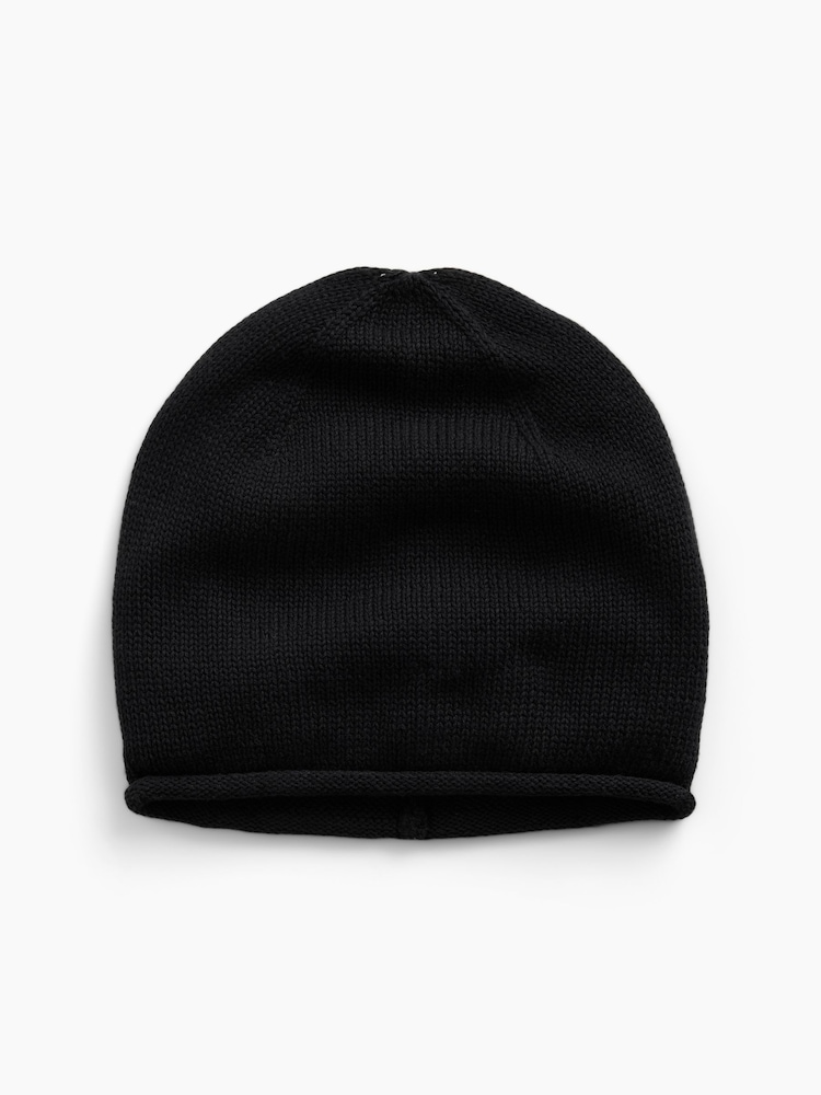 Gap Black Cotton Knit Beanie - Image 2 of 3