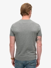 Superdry Volcanic Black Grit Essential Logo Embroidery T-Shirt - Image 2 of 6