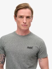 Superdry Volcanic Black Grit Essential Logo Embroidery T-Shirt - Image 4 of 6