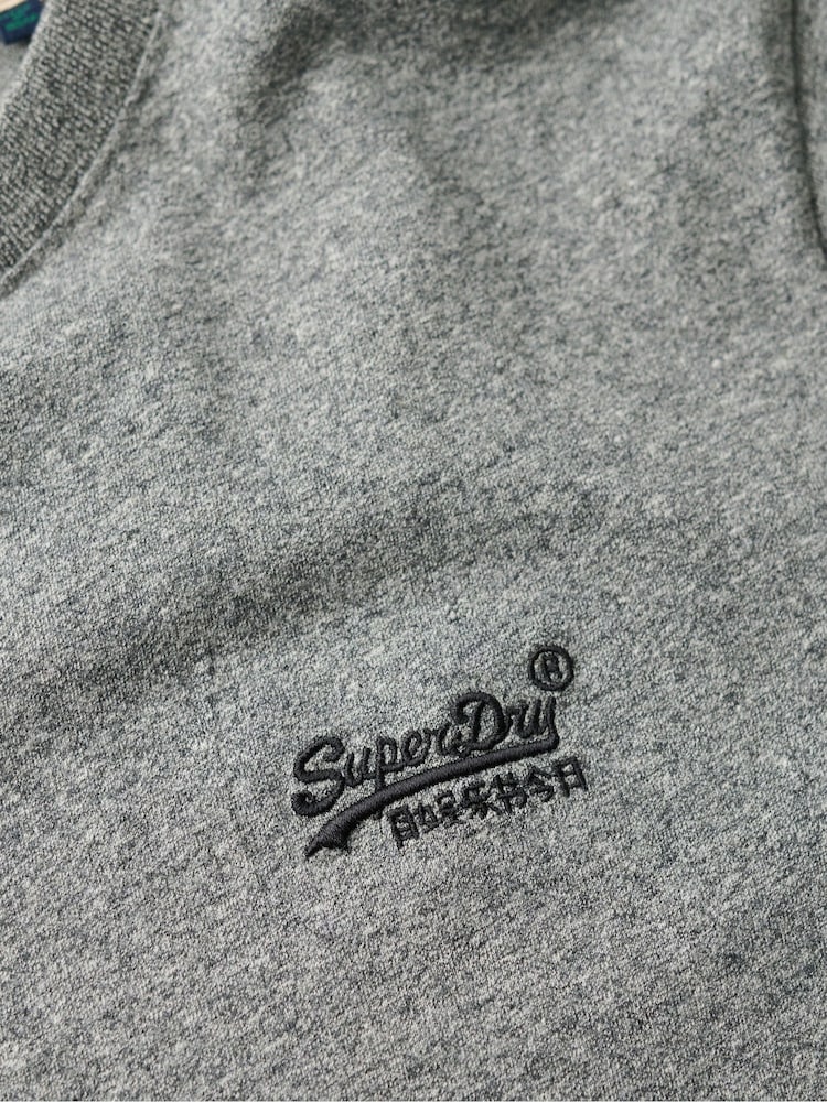 Superdry Volcanic Black Grit Essential Logo Embroidery T-Shirt - Image 6 of 6