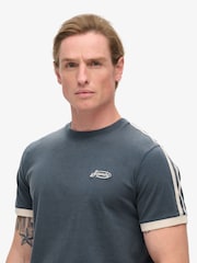 Marineblau - Superdry – Essential – Retro-T-Shirt mit Logo aus 100 % Baumwolle - Bild 3 von 6