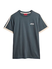 Marineblau - Superdry – Essential – Retro-T-Shirt mit Logo aus 100 % Baumwolle - Bild 4 von 6