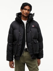 Tommy Jeans Logo Hooded Relaxed Puffer Jacket - 6суретінің 1 суреті