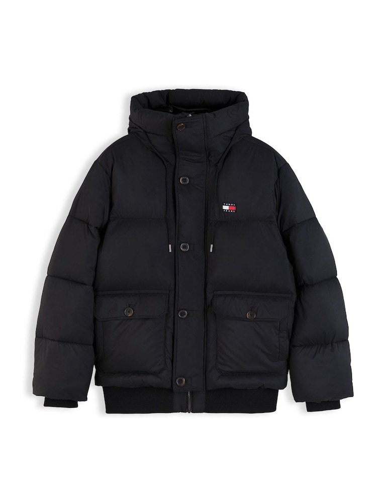 Tommy Jeans Logo Hooded Relaxed Puffer Jacket - 6суретінің 6 суреті
