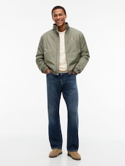 Tommy Jeans Green Logo Padded Zip-Thru Jacket - Image 3 of 7