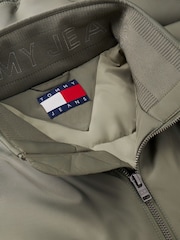 Tommy Jeans Green Logo Padded Zip-Thru Jacket - Image 7 of 7