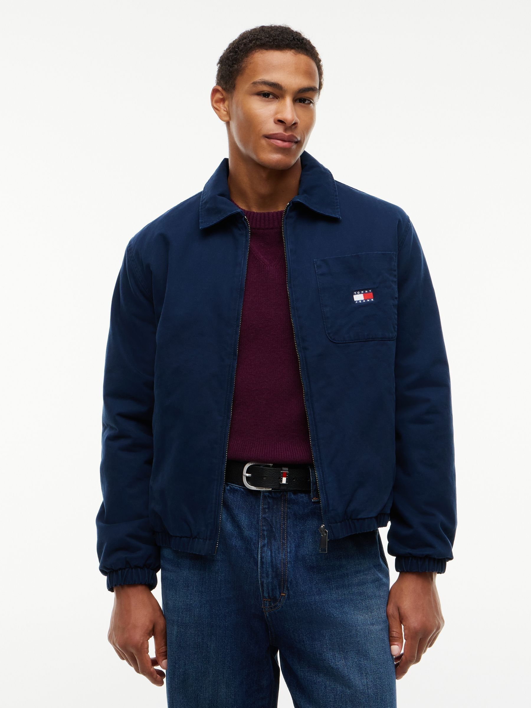 Tommy Jeans Harrington Cotton Jacket, Dark Blue, Size Xl, Men - Image 4