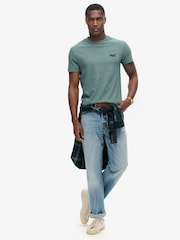 Superdry Mid Pine Green Essential Logo Embroidery T-Shirt - Image 2 of 5