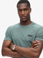 Superdry Mid Pine Green Essential Logo Embroidery T-Shirt - Image 3 of 5