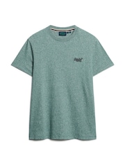 Superdry Mid Pine Green Essential Logo Embroidery T-Shirt - Image 4 of 5