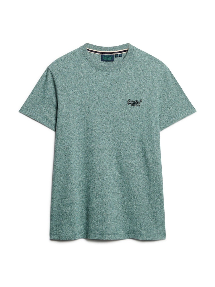 Superdry Mid Pine Green Essential Logo Embroidery T-Shirt - Image 4 of 5