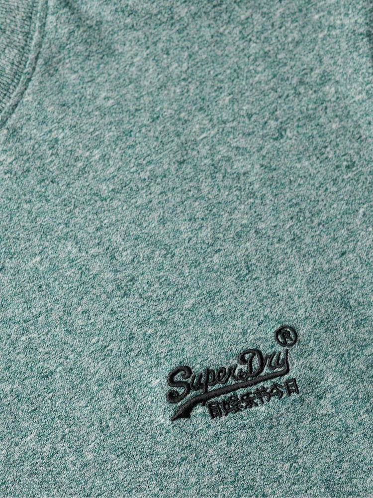 Superdry Mid Pine Green Essential Logo Embroidery T-Shirt - Image 5 of 5