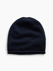 Gap Navy Cotton Knit Beanie - Image 1 of 2