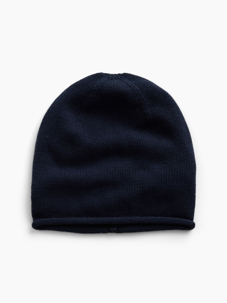 Gap Navy Cotton Knit Beanie - Image 1 of 2
