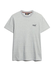 Superdry Light Grey Vintage Embroidered 100% Cotton T-Shirt - Image 4 of 5