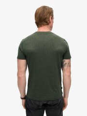 Superdry Deep Forest Green Marl Essential Logo Embroidery T-Shirt - Image 2 of 5