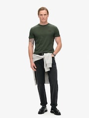 Superdry Deep Forest Green Marl Essential Logo Embroidery T-Shirt - Image 3 of 5