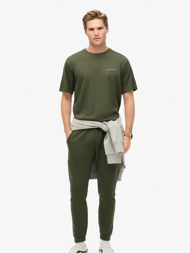 Superdry Green Relaxed 100% Cotton Tech T-Shirt - Image 2 of 5