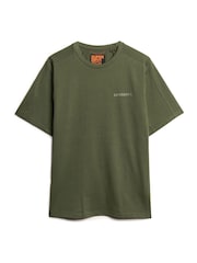 Superdry Green Relaxed 100% Cotton Tech T-Shirt - Image 4 of 5