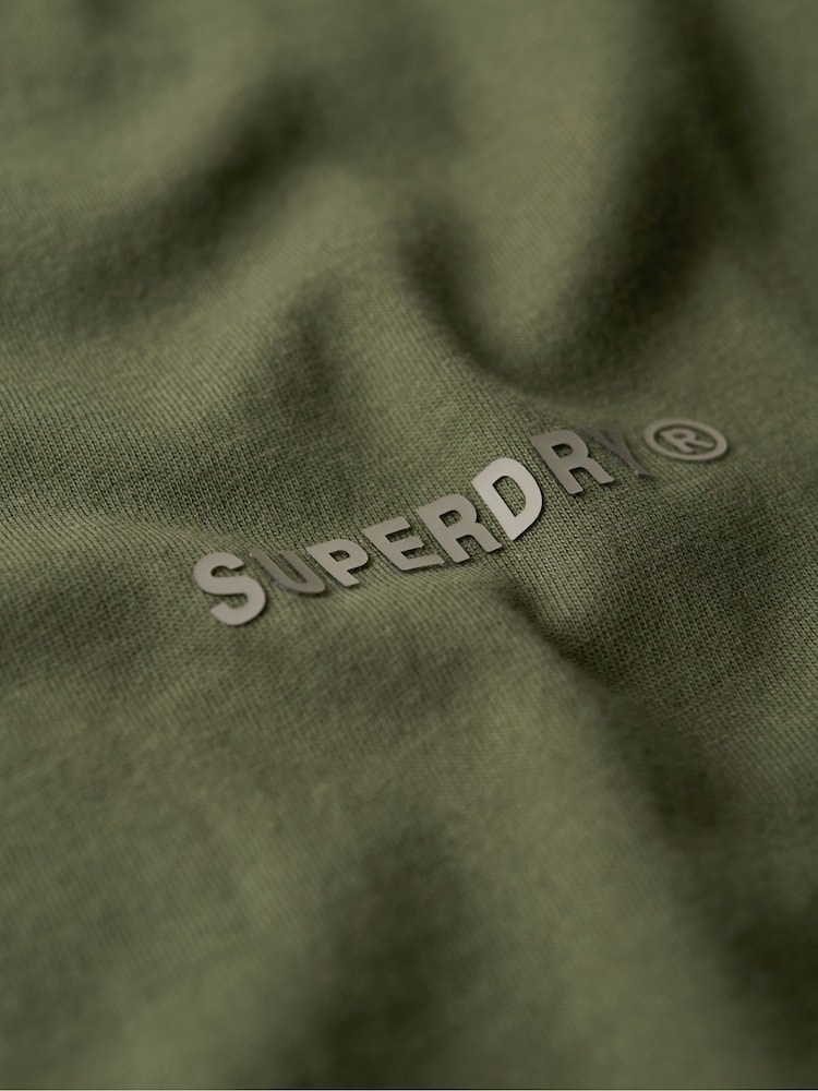 Superdry Green Relaxed 100% Cotton Tech T-Shirt - Image 5 of 5